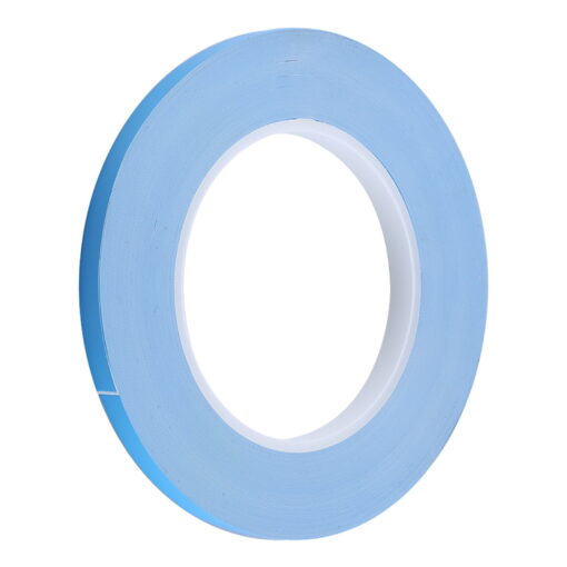 White Double Face Thermal Tape 8mm (Blue Cover) - Image 3