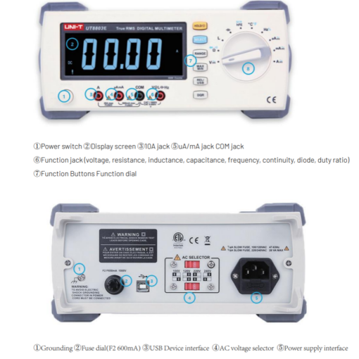 UNI-T UT8803E 3.8 Digit Classic-Series Bench Digital Multimeter - Image 4