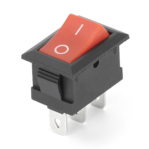 Rocker Switch SPDT 2 Position ON-OFF 6A/250VAC 10A/125VAC 3 Pin 17mmx11.6mm (Red)