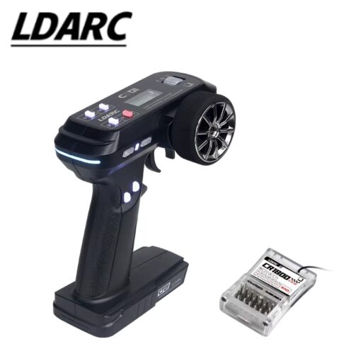 LDARC CT01 Transmitter 8CH Remote Controller with CR1800 8CH Receiver Telemetry for RC Car (Black) - Image 5