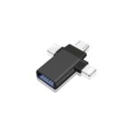 OTG USB LHO2007 Multifunction 3 in 1 Micro USB/Lightning/USB-C to USB 3.0 Female For Transfer Data