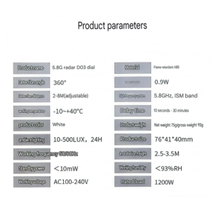 SK608B Detection Angle 360° Motion Sensor 220VAC 1200W with DIP Switch - Image 6