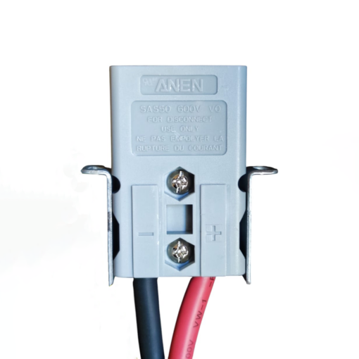 ANEN SAS50 DC Power Connecting Cable Male-Male 8AWG 50A 2 Pole 55cm Built-in Earthing Cable and Metal Mounting Base - Image 4