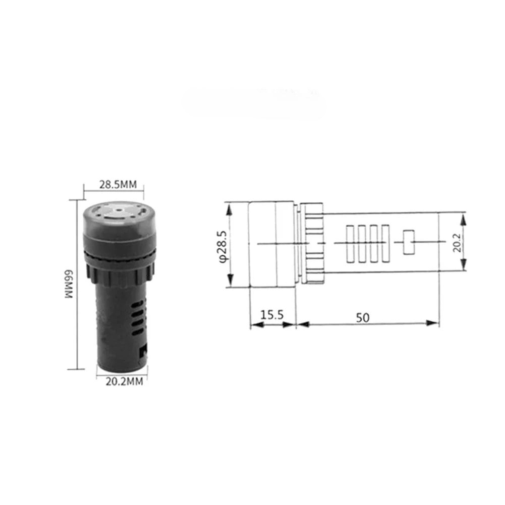 Flash Buzzer AD22-22SM 24VAC/DC Red - Image 2