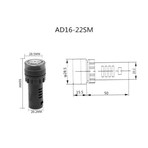 Flash Buzzer AD16-22SM 24VAC/DC Red - Image 3