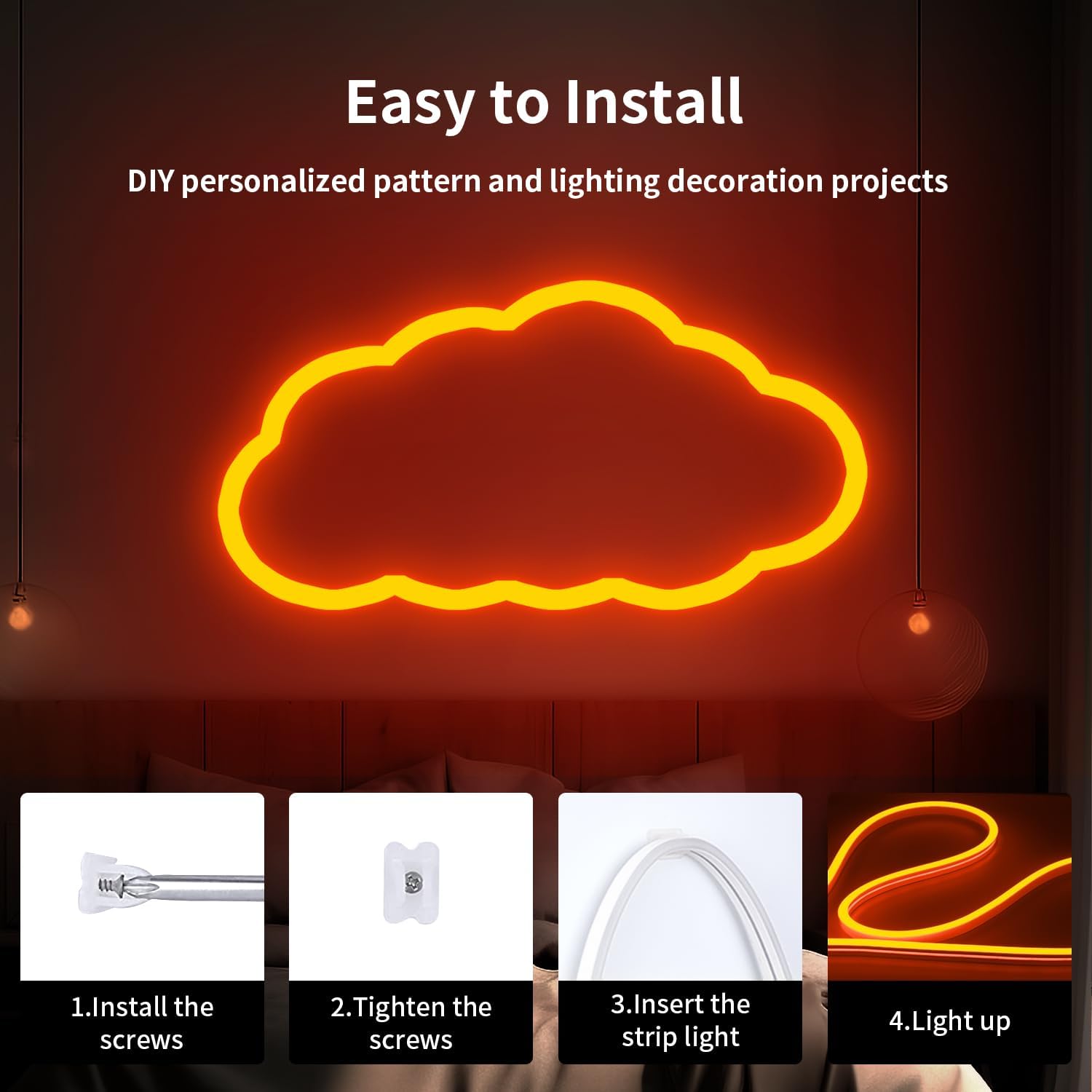Neon Flexible LED Strip Light 5M (Orange) 12VDC - Image 3