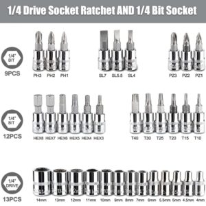 Professional Repair Tool Ratchet Wrench Socket Carry Case Set 46 pcs - Image 5