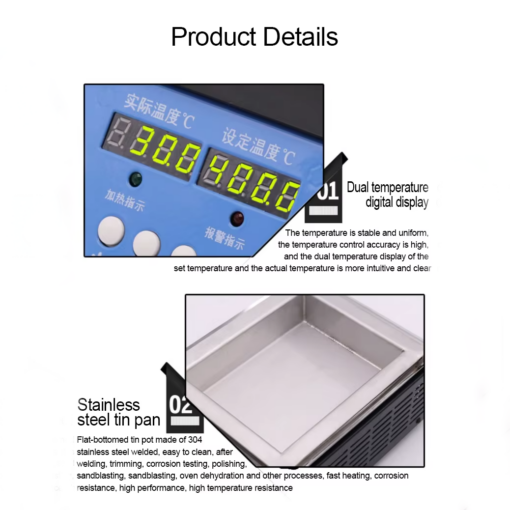 JF-161B Lead-Free Solder Soldering Pot 220V 1000W - Image 7