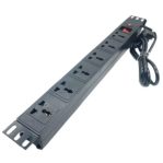 Universal Rack Mount PDU Power Distribution Socket 6 Slot