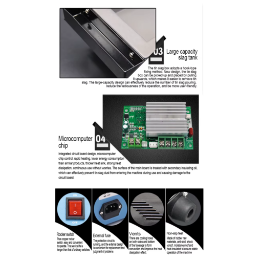 JF-161B Lead-Free Solder Soldering Pot 220V 1000W - Image 6