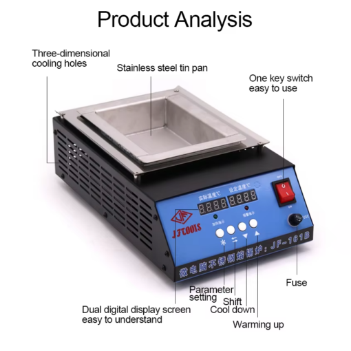 JF-161B Lead-Free Solder Soldering Pot 220V 1000W - Image 5