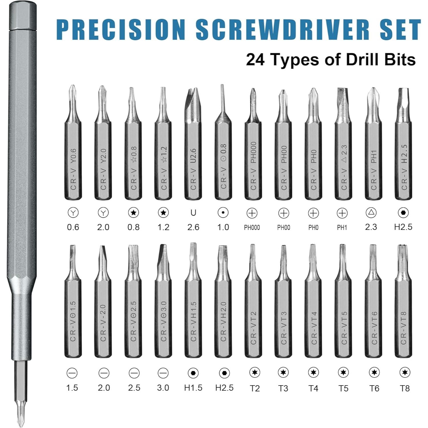 Professional Precision Screwdriver Set 24-in-1 Model 6024 - Image 2