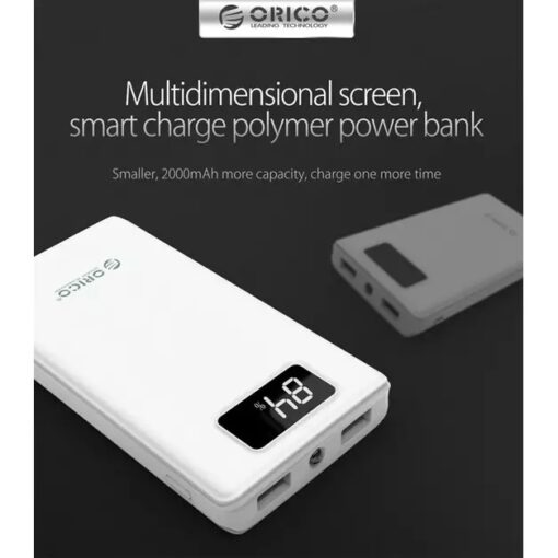 ORICO Power Bank 12000mAh 2x USB-A Output, LED Screen - Image 4