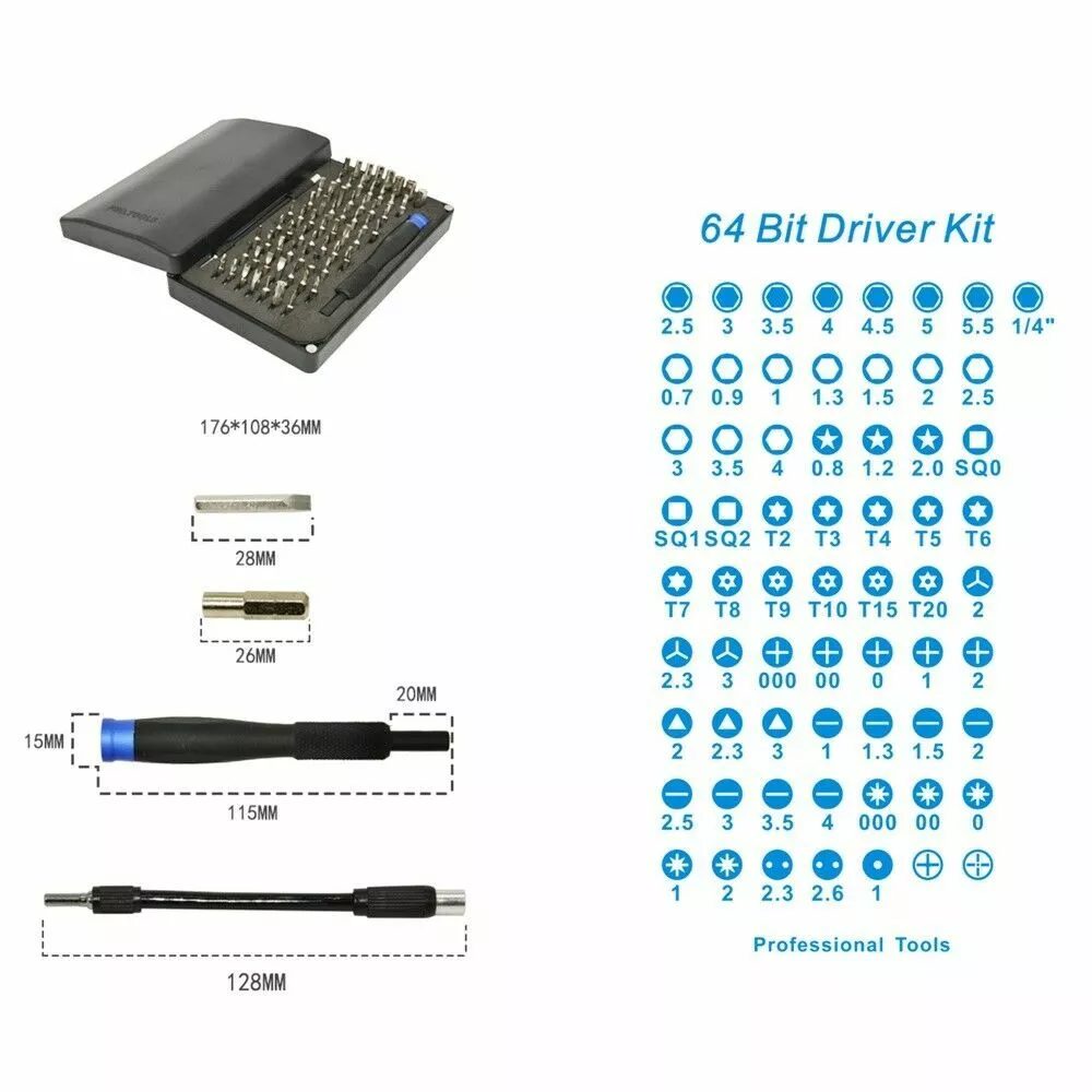 Multi-Functional Magnetic Ratchet Screwdriver Set 64 PCS - Image 2