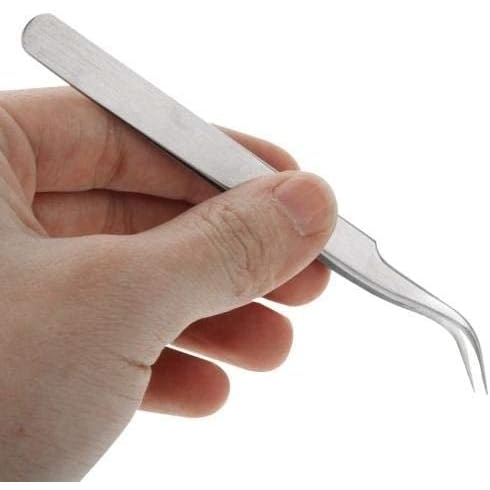 Kimei Anti-Static Tweezers Curved Tip KM-15 - Image 3