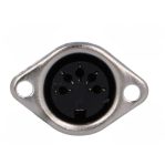 DIN Panel Mount Solder Female Connector 5 Hole 180°