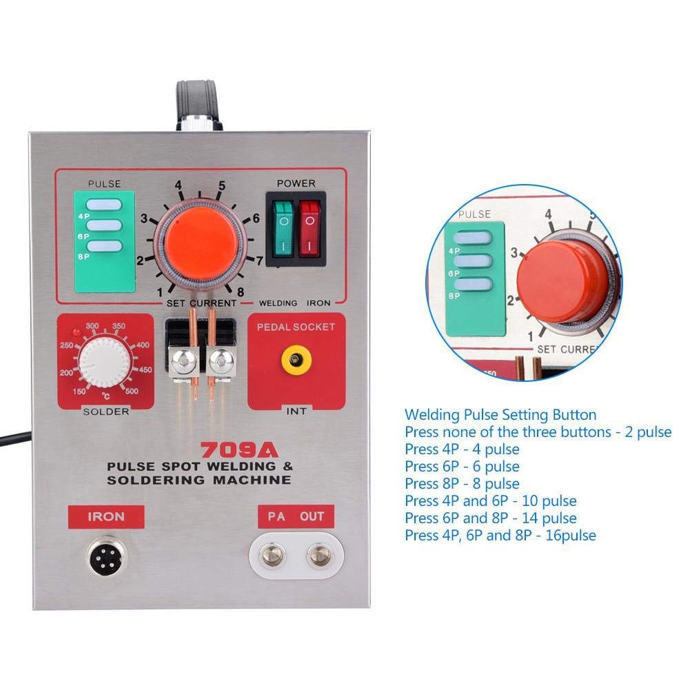 SUNKKO 709A Pulse Spot Welder Machine 3.2KW with Soldering Iron - Image 9