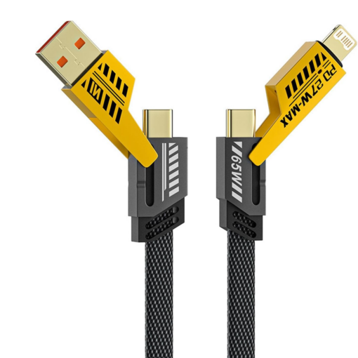 Multiple Charging Cable 4 in 1 Lightning , Type-C & Type-A USB 1.2M GA-03 - Image 2