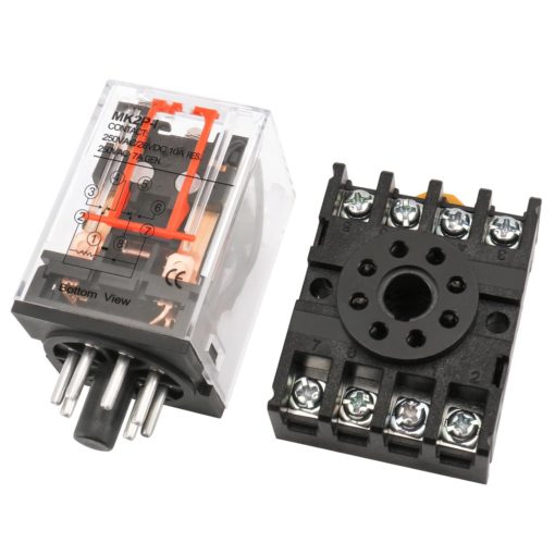 OMRON Electromagnetic Relay MK2P-I DPDT 60VDC Coil 8pin with PF083A Socket - Image 2