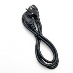 Black 3 Core Power Cable Male Schuko to Female IEC-C13 Plug 6A 1.5meter