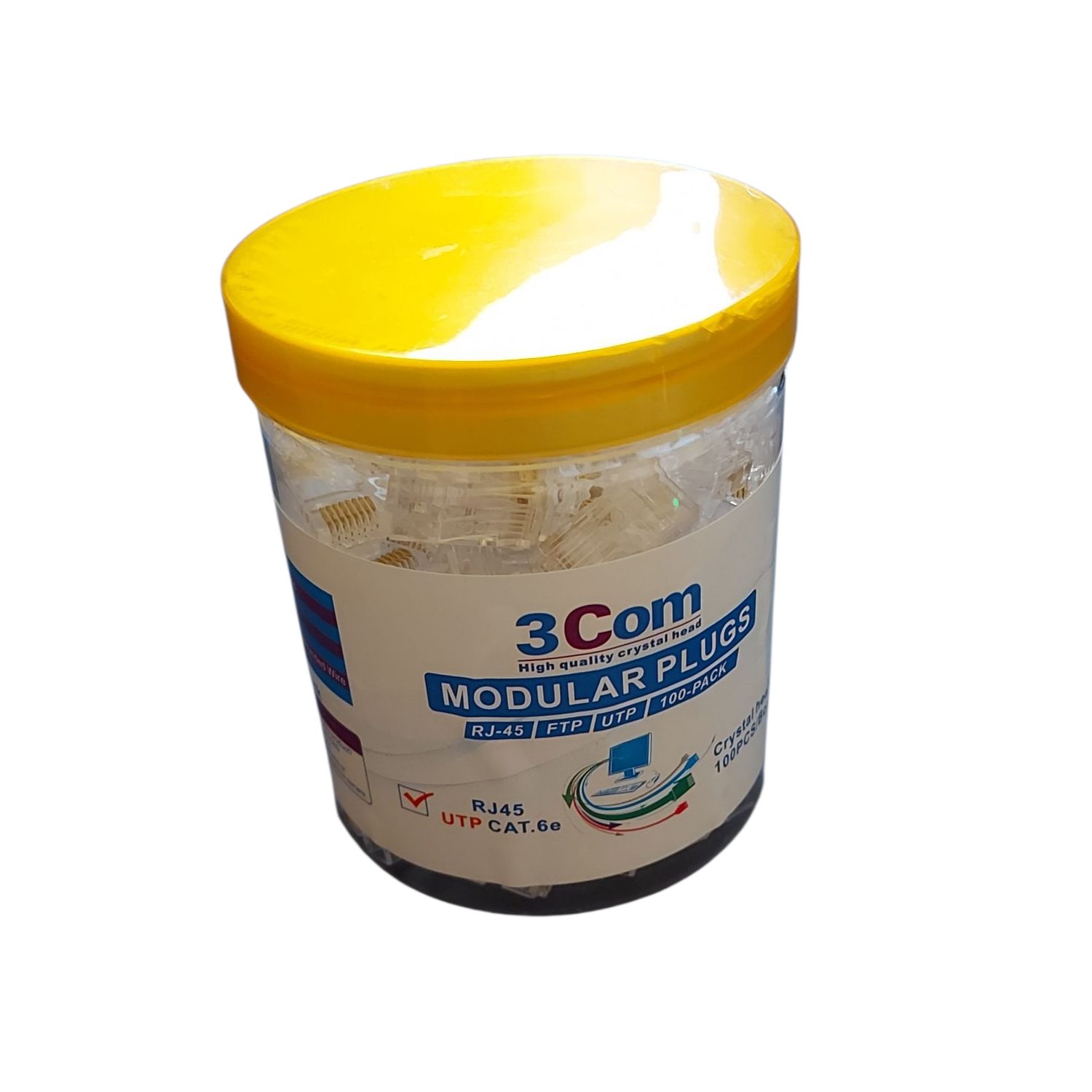 Ethernet RJ45 8P8C UTP Cat.5e/6e Connector Plug 100 PCS - Image 2
