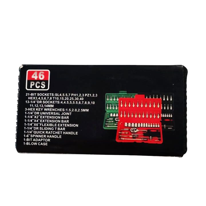 Professional Repair Tool Ratchet Wrench Socket Carry Case Set 46 pcs - Image 2