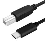 USB Type-C to USB Type-B Black Cable 1.5meter
