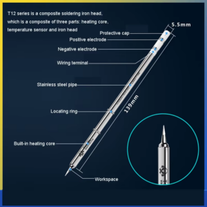 OSS TEAM T12-BL Soldering Iron Tip For Digital Soldering Iron Station - Image 9