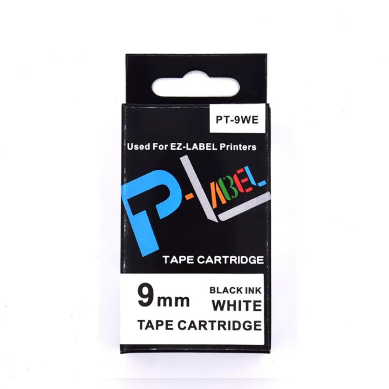 CASIO PT-9WE Laminated Label Tape Cassette Black on White 9mm - Image 3