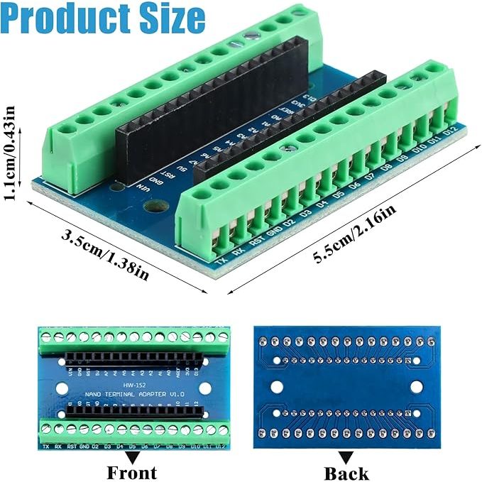 HW-152 Terminal Adapter Shield for Arduino Nano - Image 3
