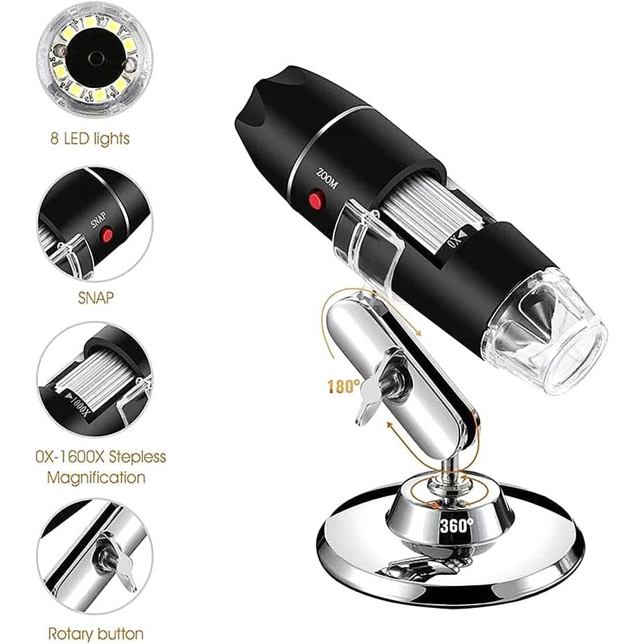 USB Digital Microscope with LED Illumination 1600X - Image 4