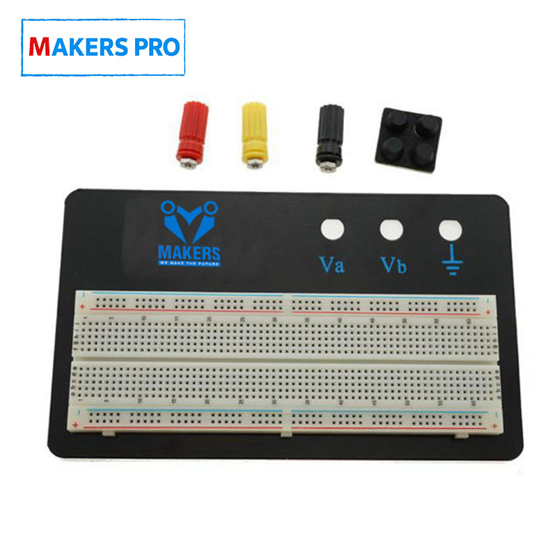 MAKERS PRO ZY-201 Solderless Breadboard 830 Points With Metal Base - Image 5