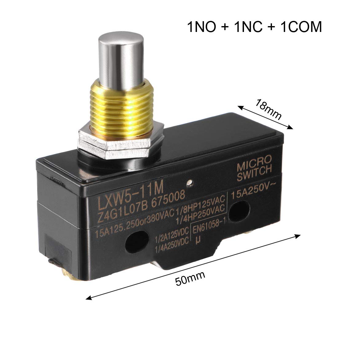 LXW5-11M Limit Switch with Panel Mount 15A 250VAC - Image 2