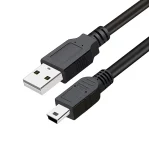 Male Type‑A To Male Mini-B USB Cable For Arduino Nano Black 30cm