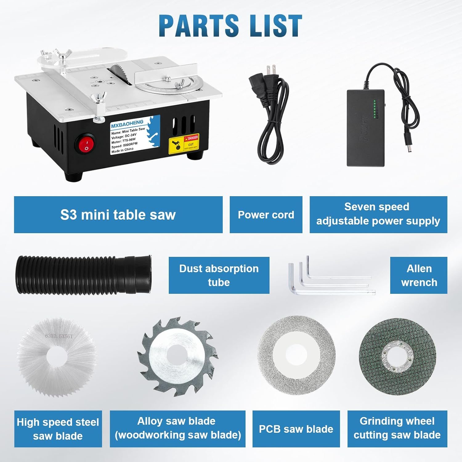 S3GP Aluminum Mini Table Saw - Image 5