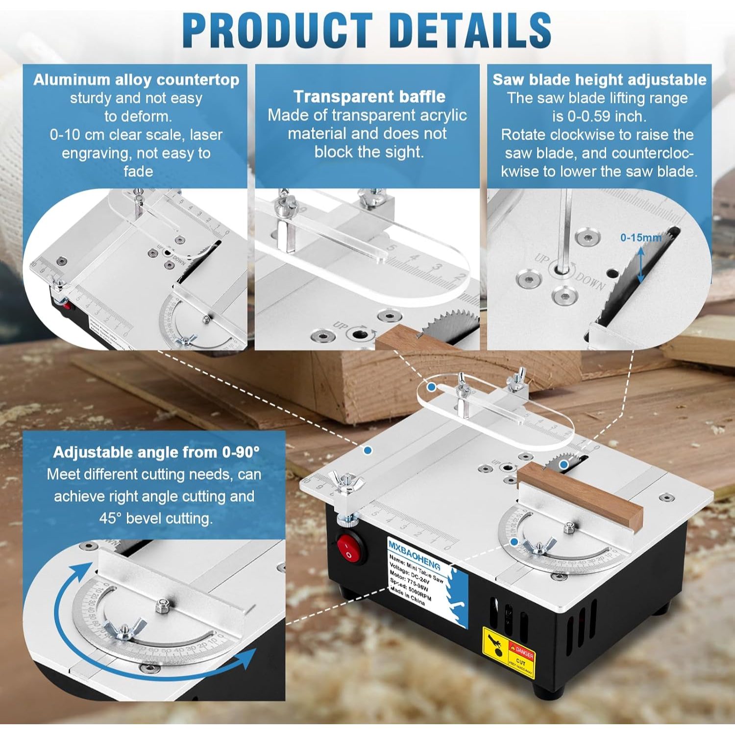 S3GP Aluminum Mini Table Saw - Image 3