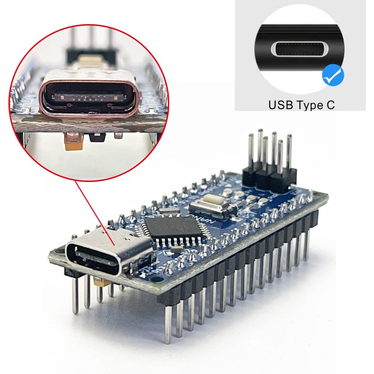 Arduino Nano ATmega328PU-TH with CH340G Uploader - USB Type-C - Image 2