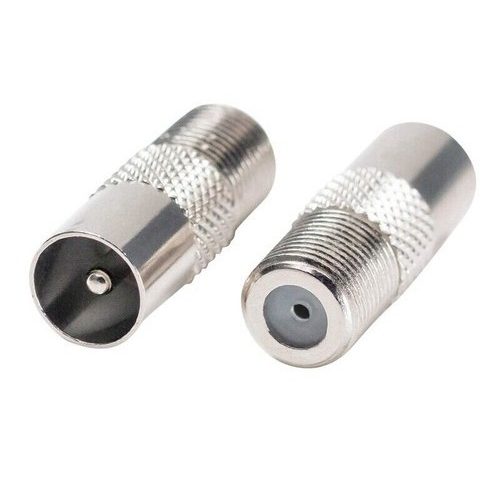 RF TV Male to F-Type Female Connector on Coax cables