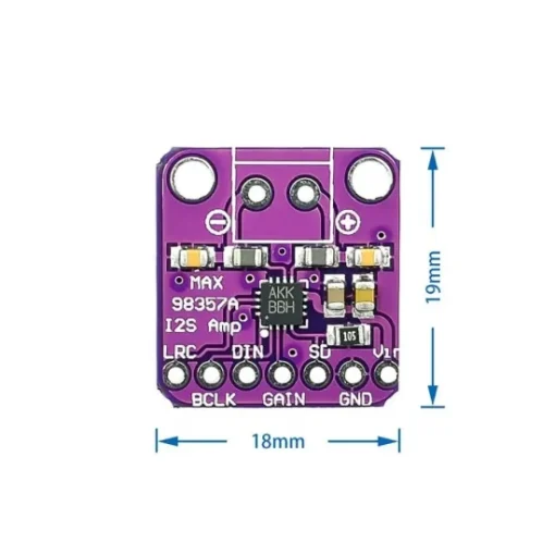 Carte Ampli Audio MAX98357A I2S - 3.2W Classe D - Pour Projets électroniques Et DIY - 10