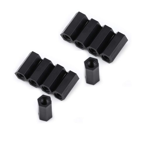 Plastic Spacer F/F M3x10mm Black 10 PCS