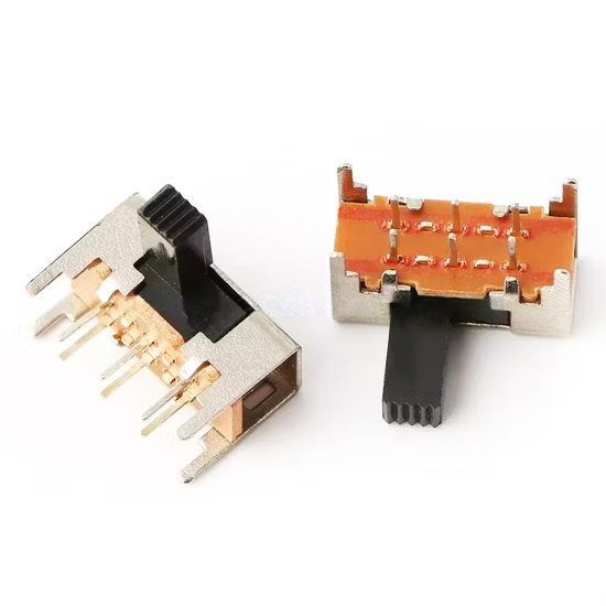 SK-22H09G080 Slide Switch Right-Angle DPDT For PCB 2 Position 6 Pin - Image 4