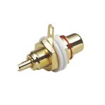 RCA Female Chassis Mount Gold Connector (Red)