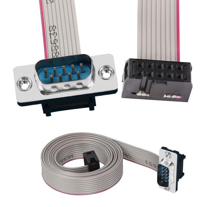 1Pcs D-SUB DB9 9 Pin Female Connector To IDC Female 10 Pin Flat Cable L 30cm - View #6