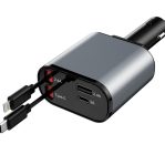 START ST-A22 USB Car Charger 4 in 1 with Expansion Cable 120W