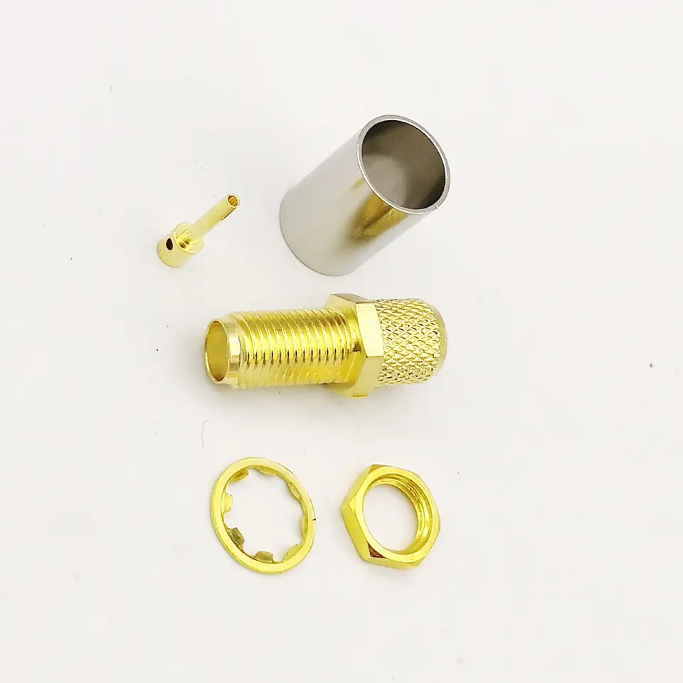 SMA-KZ-5 Straight Crimp Female Socket Cable Mount Connector - Image 4