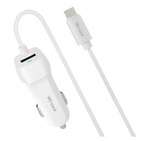 WESDAR USB Car Charger with 1.5m Micro USB CABLE 5V/2.1A - Image 2