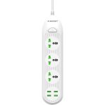 X-SCOOT XS-506 Power Socket With 3-Electric Plugs & 4-USB Ports 2Meter