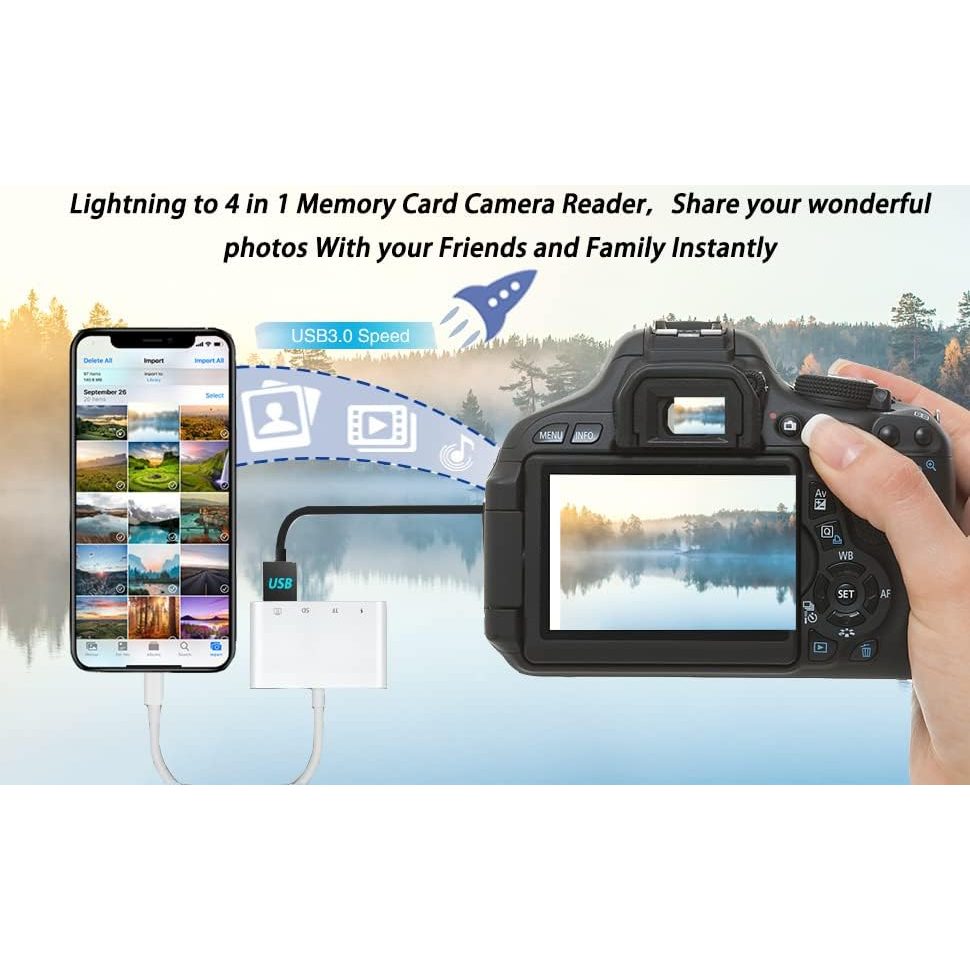 Lightning Hub 4 IN 1 USB, Lightning & SD/TF - Image 2