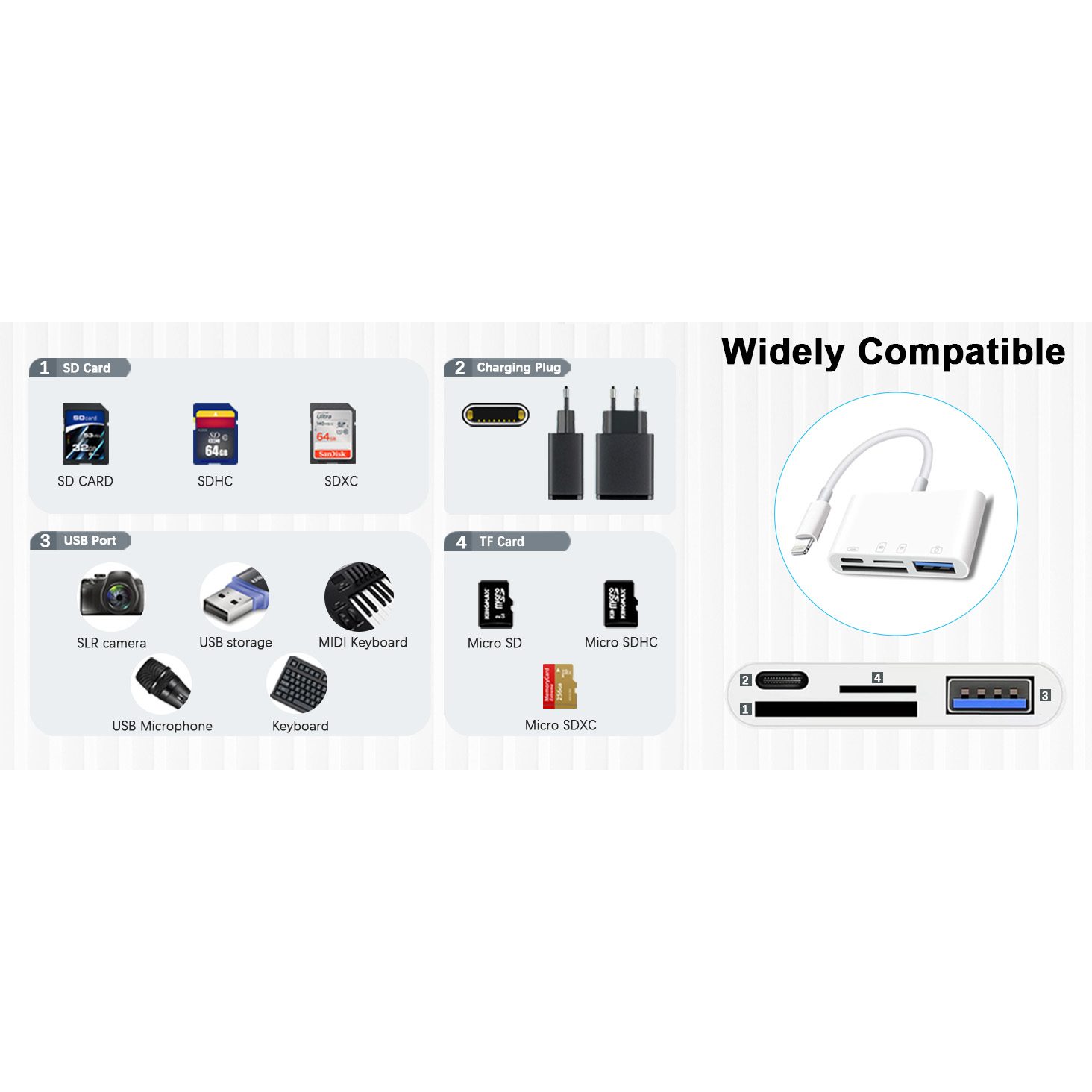 Lightning Hub 4 IN 1 USB, Lightning & SD/TF - Image 5
