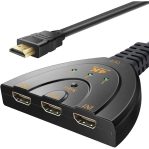 HDMI Switch 3 to1 4K Ultra HD with 50cm HDTV Cable